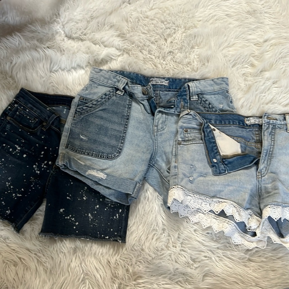Bundle of Jean shorts - FP and Paige denim